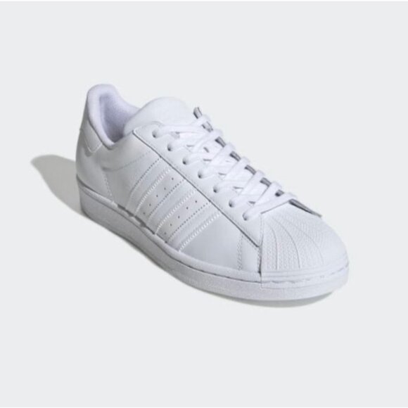Adidas Superstar White Leather Unixes Sneaker Unixes Size 6.5 Women's 8 - Picture 1 of 15